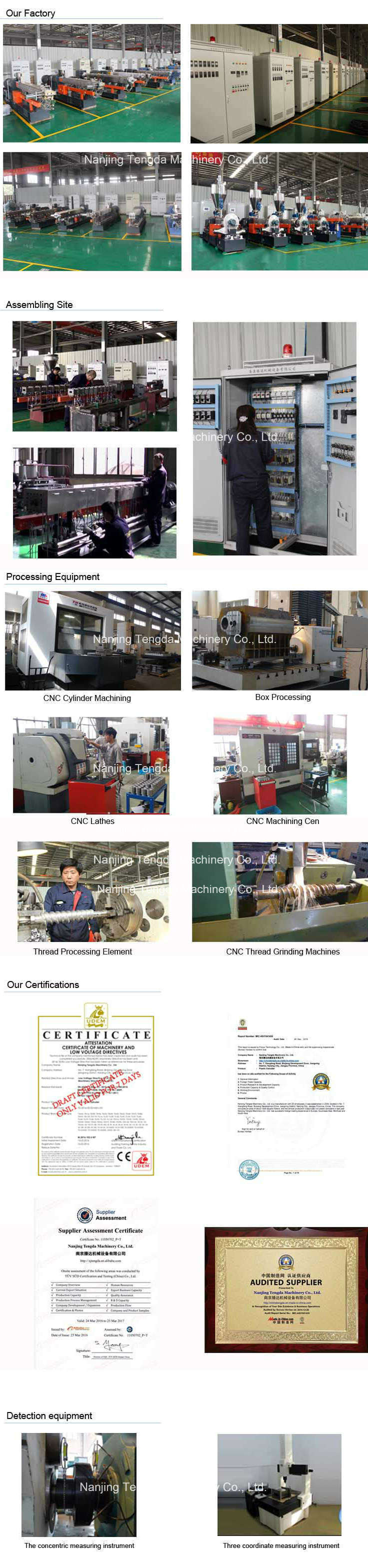 Tenda Twin Screw Extruder Component with High Quality