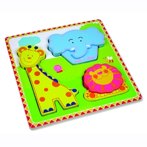 Wooden Puzzle for Baby with Farm Animals (80631-3)