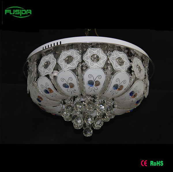 Colorful Glass LED Crystal Glass Ceiling Light