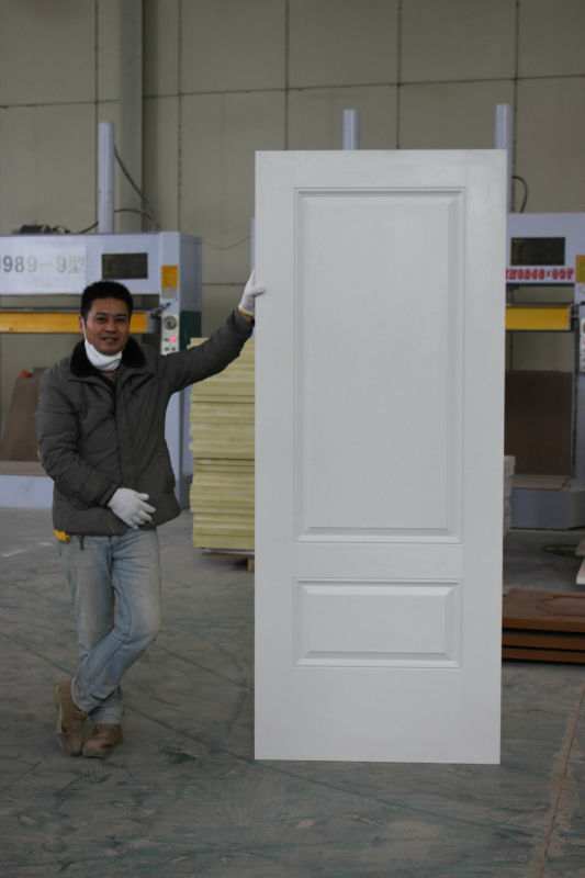 White Wooden Design Fiberglass Door