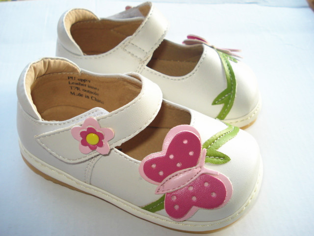 Big Butterfly Girl's Squeaky Shoes Different Colors