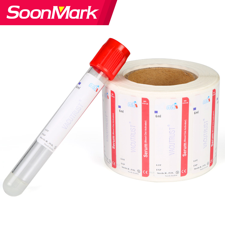 Blood Test Tube Label Sticker