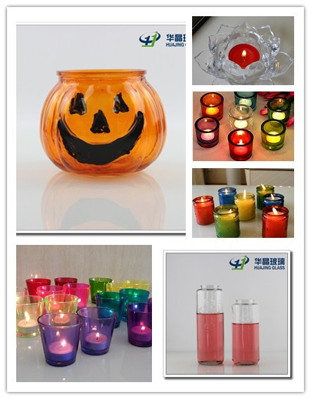 Hot Sales Different Sizes Round Glass Candle Jars Candle Holders