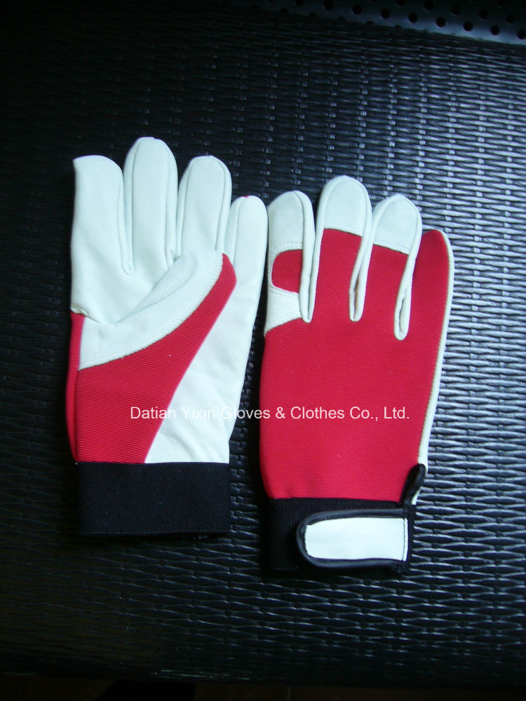 White Leather Glove-Cow Leather Glove-Work Glove-Safety Glove-Protected Glove