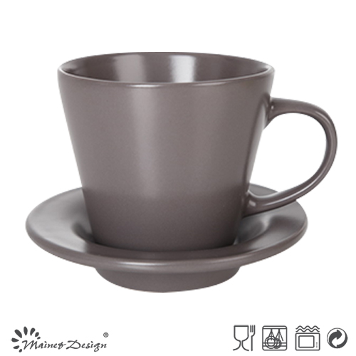 8oz Cup and Saucer Full Glazed Color Design