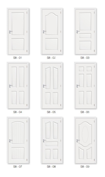 Interior White Primer Door Skin (moulded door)