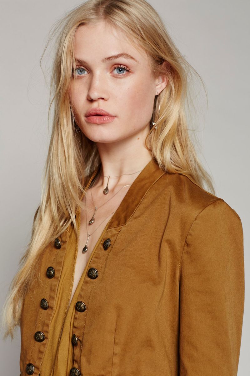 Military Inspired Cropped Wool Fashion Jacket