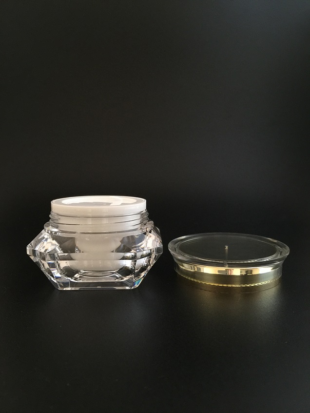 Diamond Shape/UFO Shape Cream Jar for Cosmetic Packaging