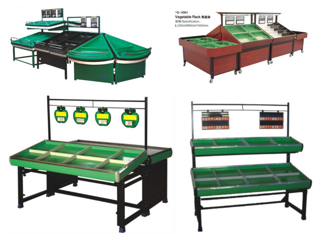 Supermarket Fresh Fruit and Vegetable Display Rack