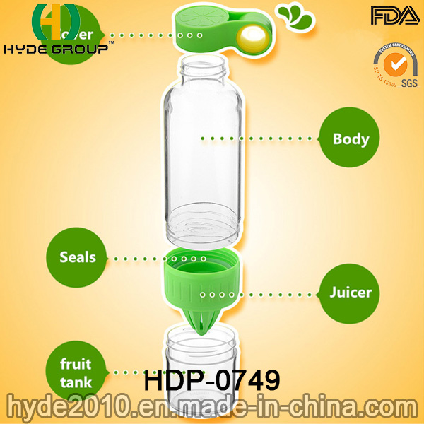 Newest Hot-Sale BPA Free Tritan Lemon Juicer Water Bottle, Customized Plastic Water Bottle (HDP-0749)