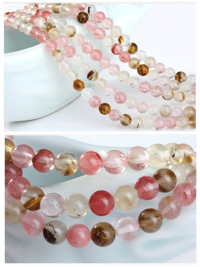 New Arrival Natural Quartz Loose Strand Watermelon Crystal Beads Set