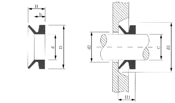 V-Ring Water Seal Use in Water Pump