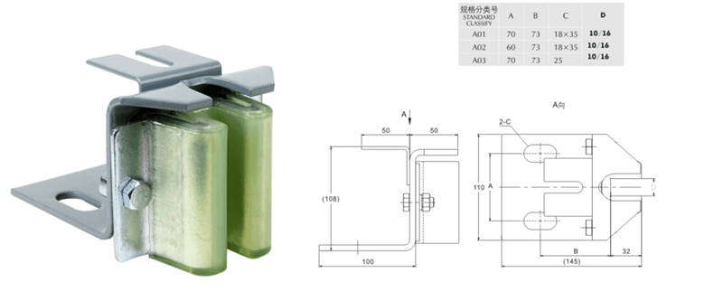 Elevator Parts Guide Rail Shoes