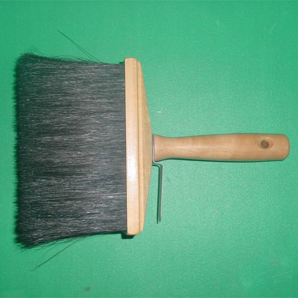 732-B-W Black Bristle Ceiling Brush with Wooden Handle, Painting Brush