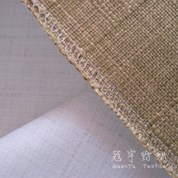 Fr Coated Polyester Linen Fabric for Sofa