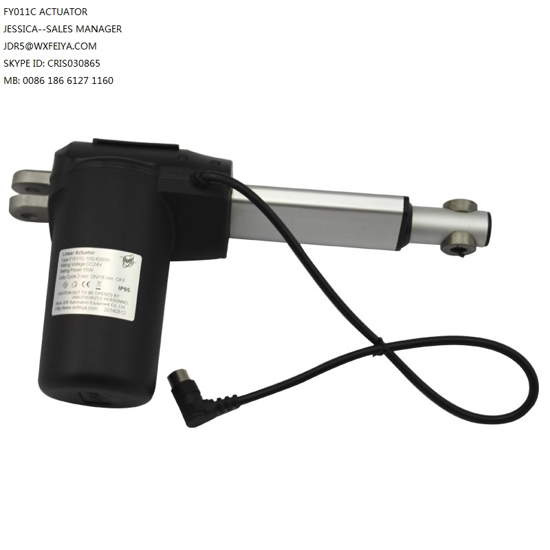 12vdc or 24vdc 50mm stroke 750N 14mm/s Waterproof Electric Actuator IP65 for Outside Use