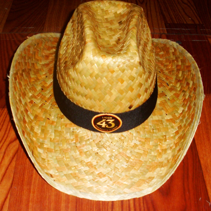 Cheap Natural Straw Cowboy Straw Hat with Custom Logo for Promotion