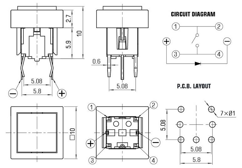 White Color Switch Rotary Selector Switch Lamp Holder with Switch