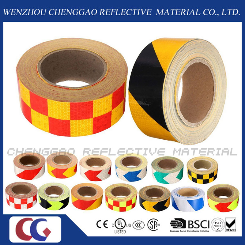 Black & Yellow Stripe Reflective Hazard Self Adhesive Tape (C3500-S)