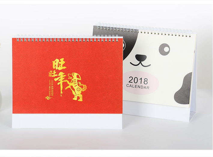 Custom Design 2018 New Year Desk Calendar Printing