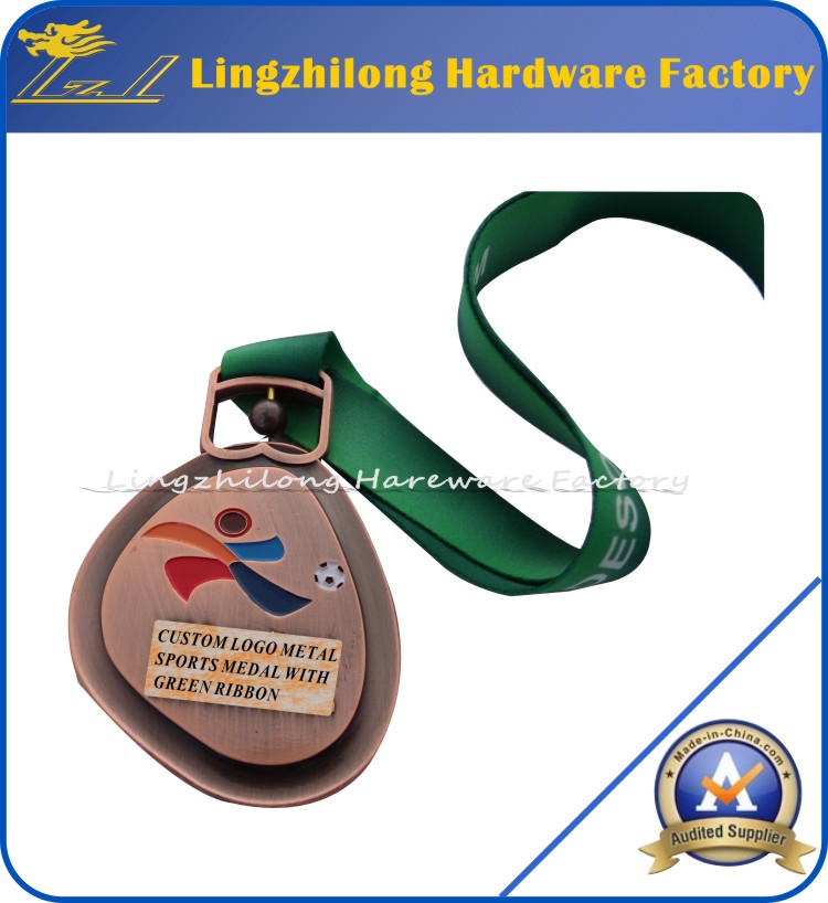 Custom Sports Metal Medal with Ribbon Holder