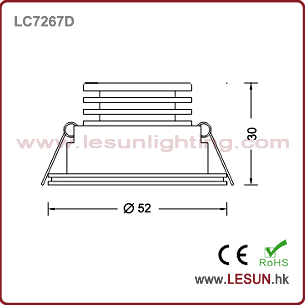 3W LED Adjustable LED Mini Cabinet Light for Showcase