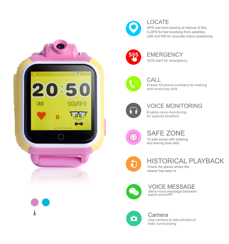 3G GPS Tracker Watch with Emergency Sos Alarm R15