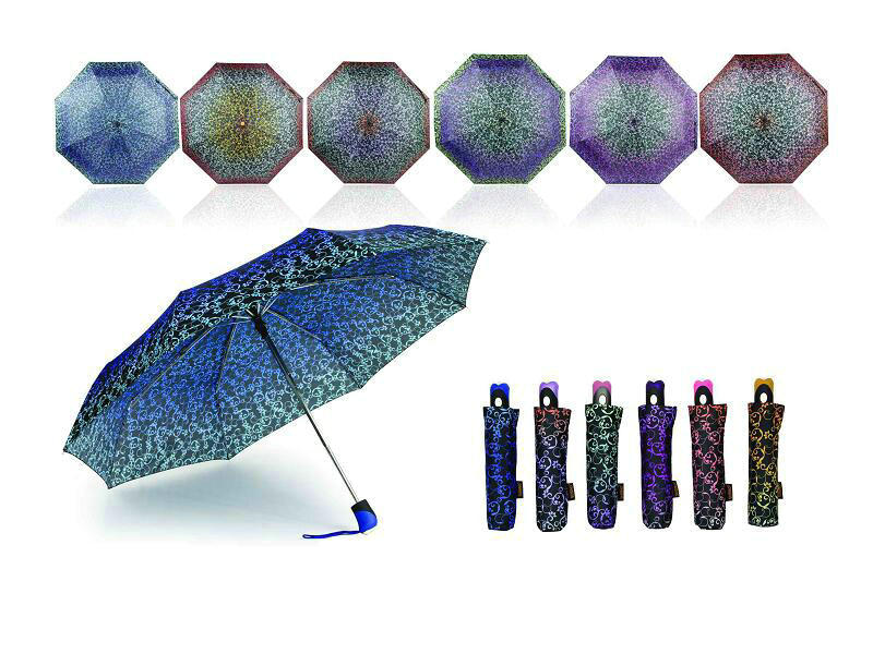 Ornament 3 Fold Windproof Aluminium Umbrella (YS-3FM21083942R)