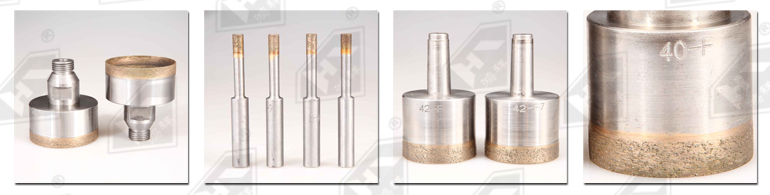 Sintered Thread Shank Diamond Core Drill Bit for Glass Drilling