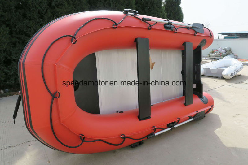 Rubber Folding Inflatable Boat with Outboard Motor