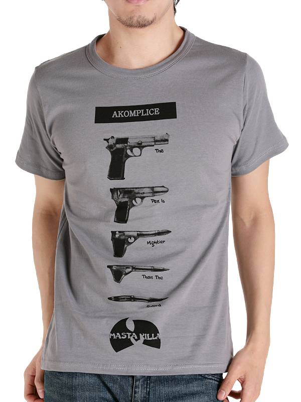 Gun Logo Screen Printing Fashion Custom Cotton Summer Cheap Wholesale Men's T Shirt