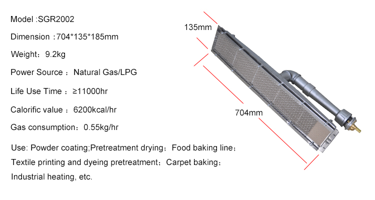 Infrared Gas Ceramic Burner (GR-2002)