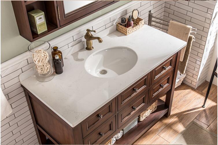 Newly Fashion Hot Sale Top Classical Solid Wood Bathroom Vanity