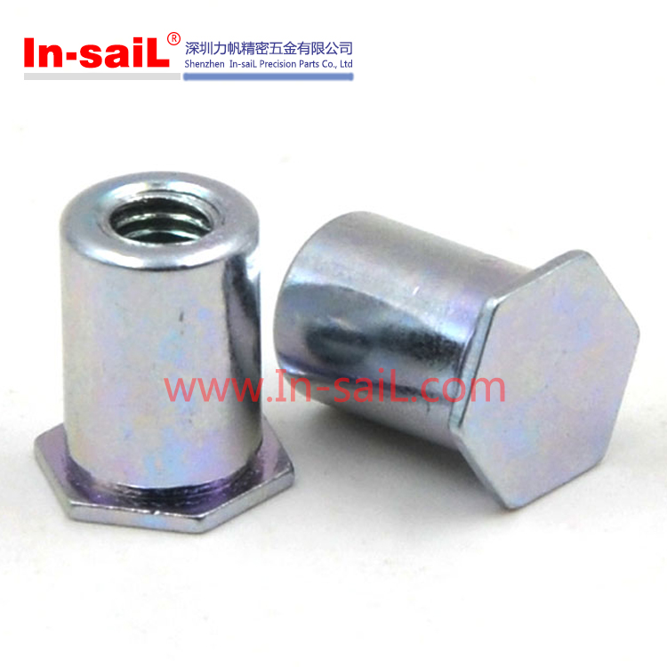 Blind Threaded Standoffs Self Clinching in Thin Aluminium