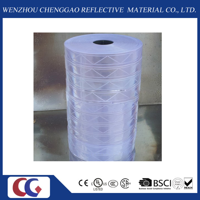 Pure White PVC Reflective Tape with Crystal Lattice