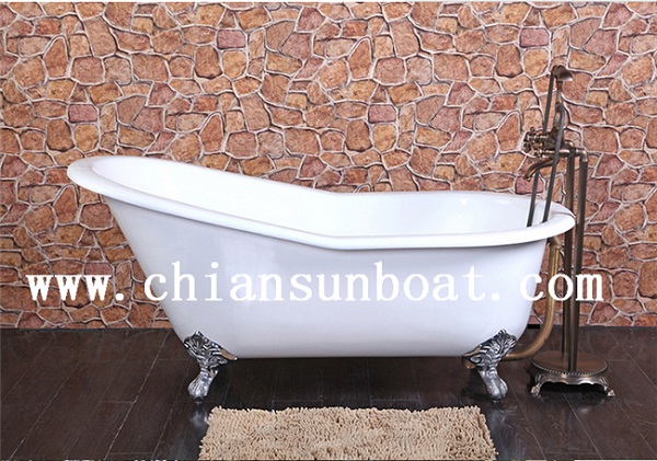 Enamel Single Bathtub with Legs