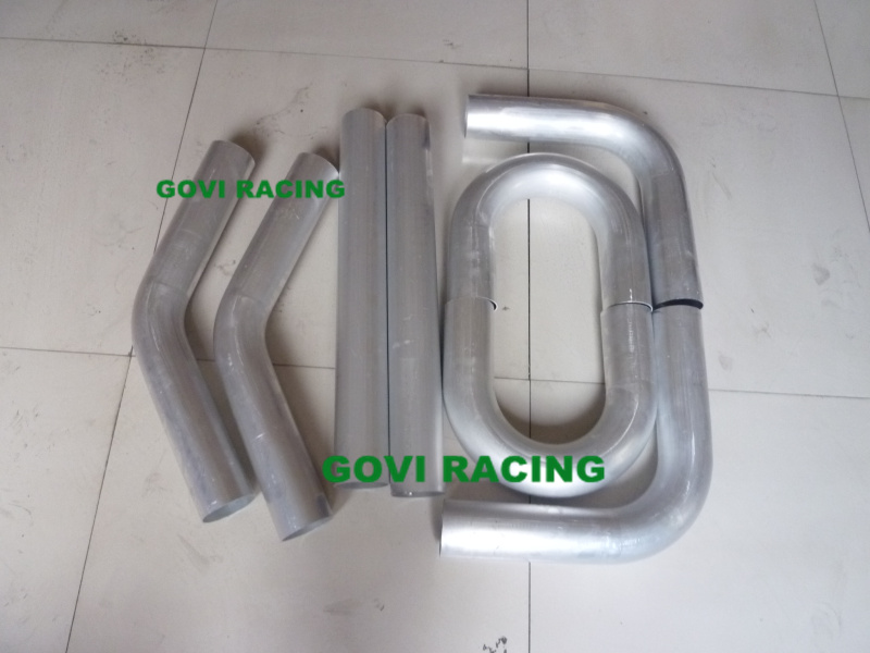 8PCS/Set Aluminum Car Polished Pipe Tube Tubing with 600mm Length 3''universal Car Styling