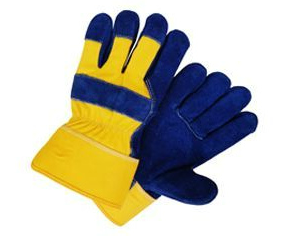 Blue Cow Split Leather Full Palm Working Glove-3068