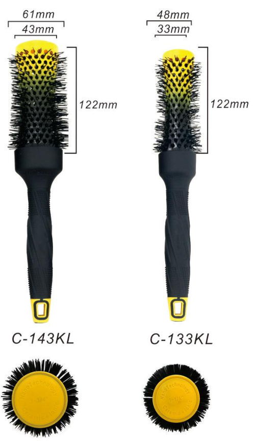 Rubberized Handle Hair Brush Multifunctional Hair Comb