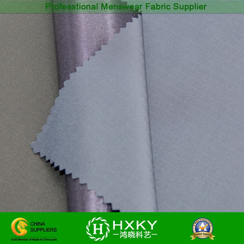 Compound Polyester Pongee Fabric with Shadow Checks for Casual Jacket