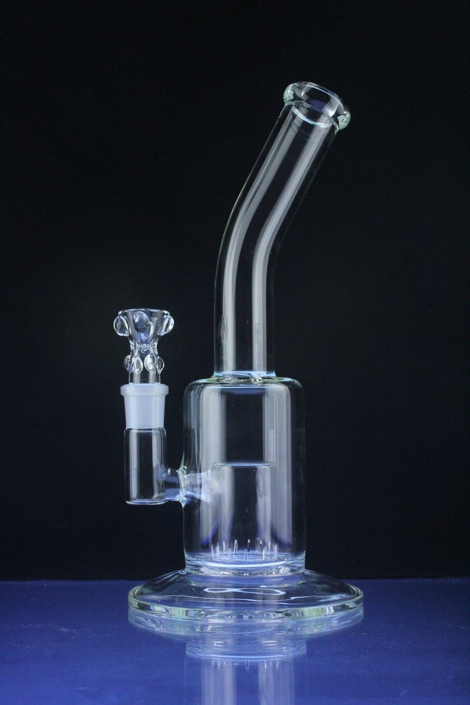 Inset Showerhead Perc Glass Water Pipe with Bent Neck (ES-GB-419)