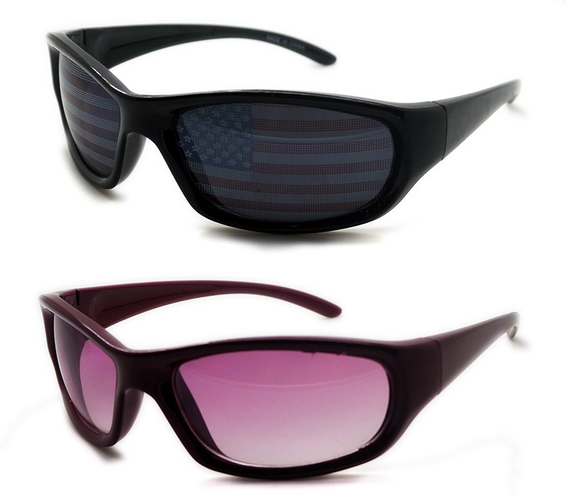 Men's Promotion Sports Sunglasses with Flag Design on Lens (WSP508262)