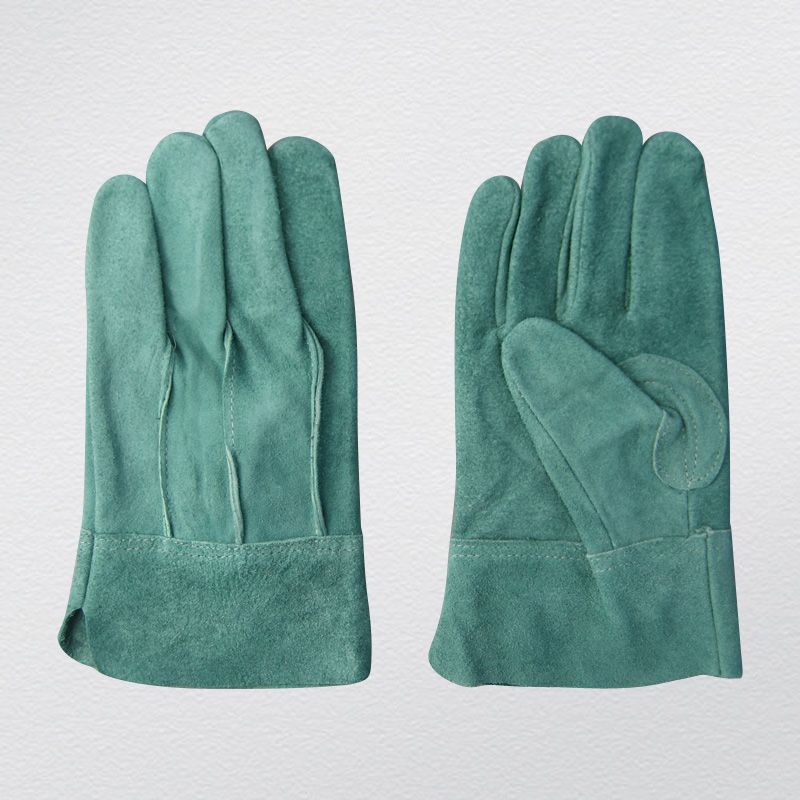 Meduim Weight Full Leather TIG Welding Work Glove-9969. Gn