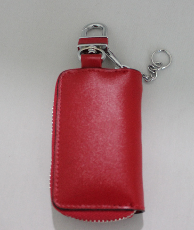 Handmade Zip Closure Business Leather Key Wallet Bag