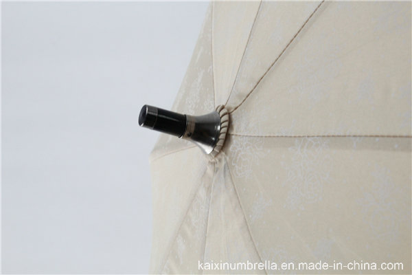 19 Inches *8k Cream Color Manual Open Straight Umbrella