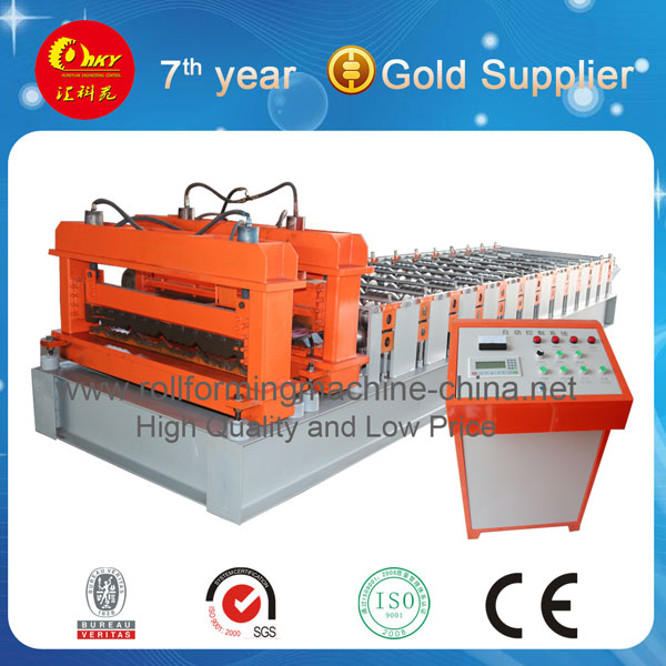 Hky PLC Automatic Colored Steel Glazed Roofing Tile Roll Forming Machine