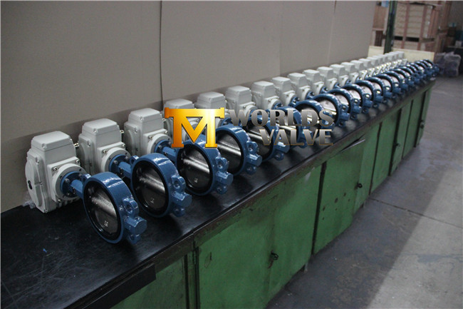 Wafer Type Butterfly Valve with Compact Electrical Rotary Actuator (D97A1X-10/16)