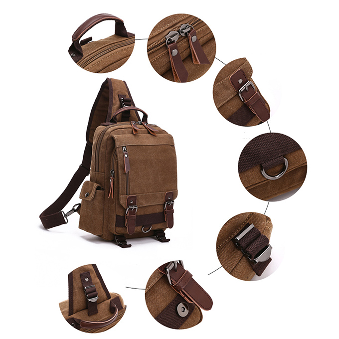 Messenger Laptop Sling Canvas Backpack