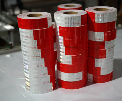 Vehicle Reflective Tape with Red-White Prismatic Made of PVC