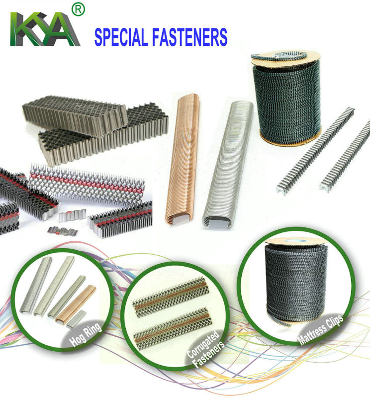 Three Corrugated Fasteners as Joiner for Furnituring